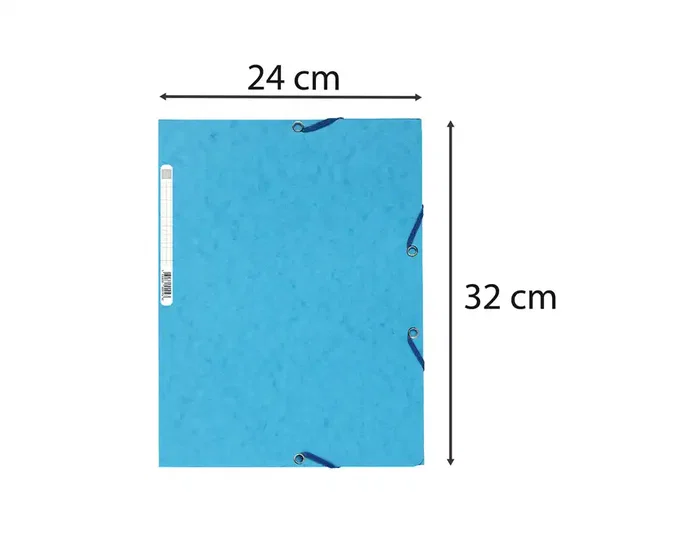 Exacompta Carpeta de cartón con tres solapas y gomas DIN A4 colores surtidos Exacompta Carpeta de cartón con tres solapas y gomas DIN A4 colores surtidos