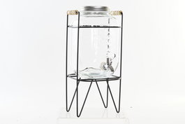 DKD Home Decor Dispensador Bebidas Cristal Hierro Abs Silicona Transparente Negro 19 x 39 x 19 cm (4 Unidades)