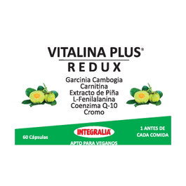 Integralia Vitalina Plus Redux 60 cápsulas - Complemento alimenticio con L-carnitina, garcinia cambogia y cromo