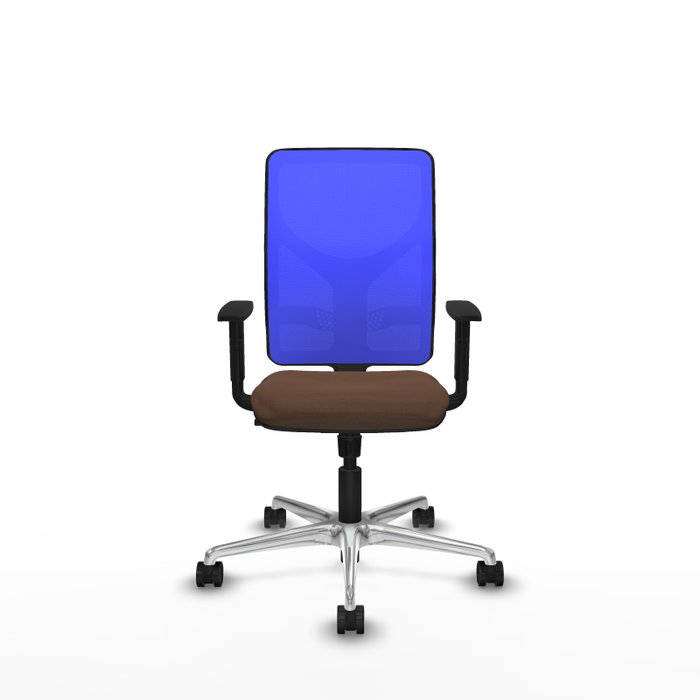 PIQUERAS Y CRESPO Silla de oficina Motilla con mecanismo Sincro, Marrón oscuro y Azul PIQUERAS Y CRESPO Silla de oficina Motilla con mecanismo Sincro, Marrón oscuro y Azul