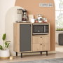 Hanah Home Armario Multiusos RE1-SA Roble y Antracita 88x85x35.5 cm