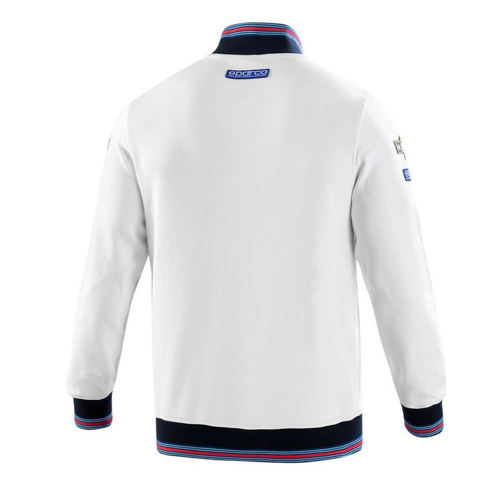Sparco Sudadera Martini con Cremallera Blanca L