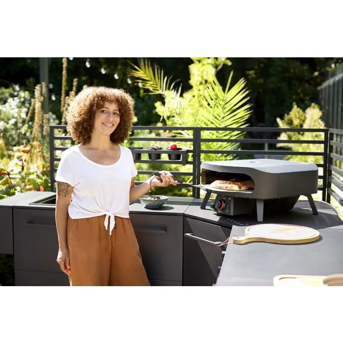 Cozze Horno de Pizza a Gas con Piedra Giratoria y Termómetro, 8 kW, Hasta 610°C, Control LED - COZ5708614904374