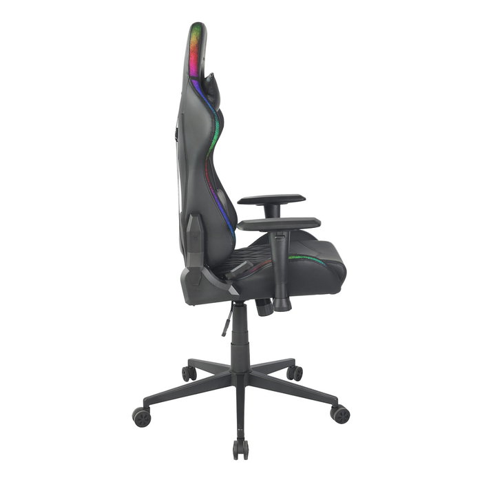 Deltaco Gaming DC410 Silla Gaming Ergonómica, Negro, Respaldo Ajustable 90-180°, Asiento y Respaldo Acolchados, Peso Máx. 120 kg, Altura Máx. 185 cm, Reposabrazos 2D