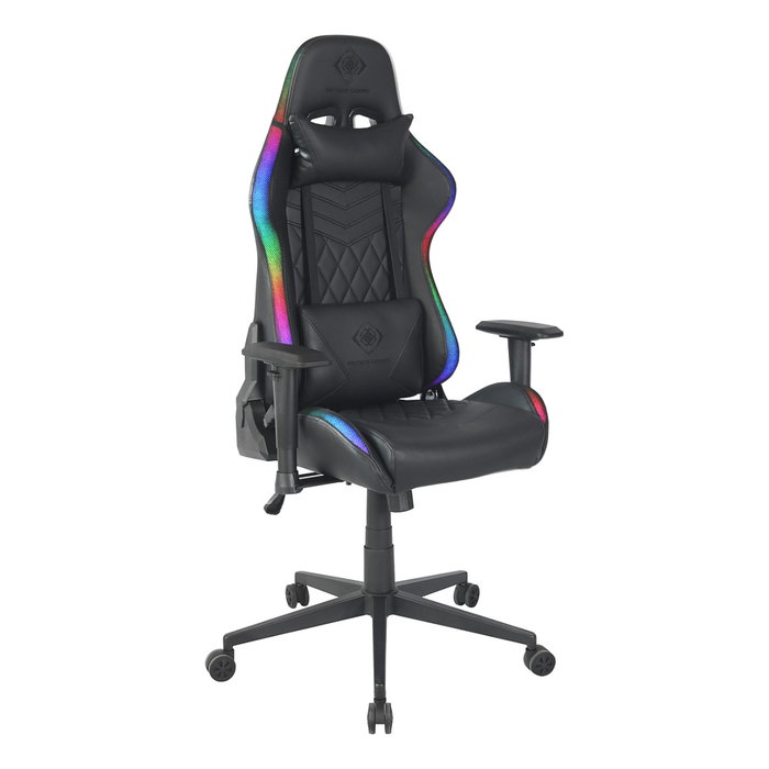 Deltaco Gaming DC410 Silla Gaming Ergonómica, Negro, Respaldo Ajustable 90-180°, Asiento y Respaldo Acolchados, Peso Máx. 120 kg, Altura Máx. 185 cm, Reposabrazos 2D