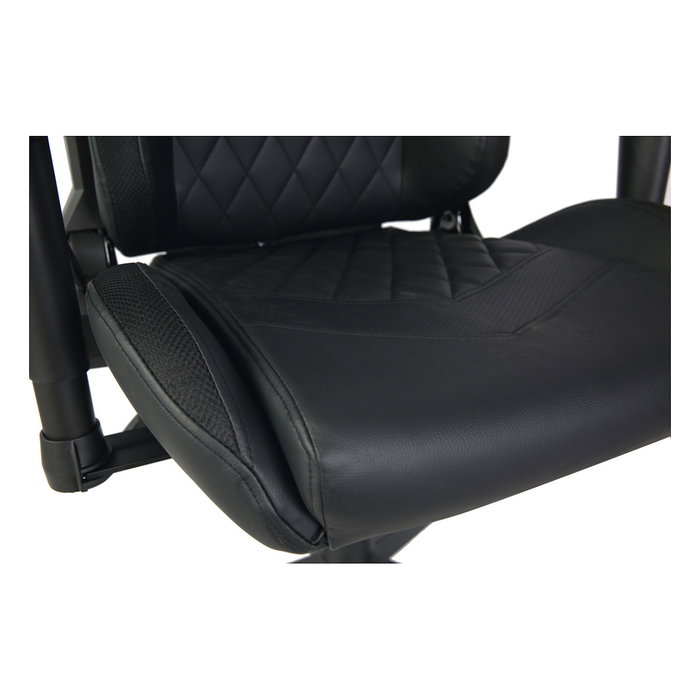 Deltaco Gaming DC410 Silla Gaming Ergonómica, Negro, Respaldo Ajustable 90-180°, Asiento y Respaldo Acolchados, Peso Máx. 120 kg, Altura Máx. 185 cm, Reposabrazos 2D