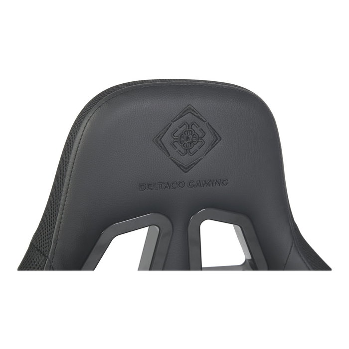 Deltaco Gaming DC410 Silla Gaming Ergonómica, Negro, Respaldo Ajustable 90-180°, Asiento y Respaldo Acolchados, Peso Máx. 120 kg, Altura Máx. 185 cm, Reposabrazos 2D