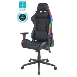 Deltaco Gaming DC410 Silla Gaming Ergonómica, Negro, Respaldo Ajustable 90-180°, Asiento y Respaldo Acolchados, Peso Máx. 120 kg, Altura Máx. 185 cm, Reposabrazos 2D