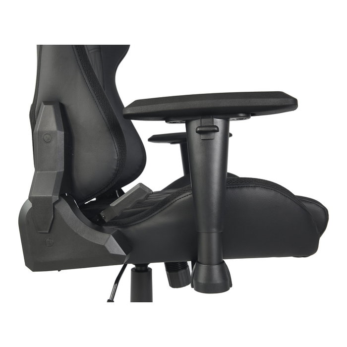 Deltaco Gaming DC410 Silla Gaming Ergonómica, Negro, Respaldo Ajustable 90-180°, Asiento y Respaldo Acolchados, Peso Máx. 120 kg, Altura Máx. 185 cm, Reposabrazos 2D