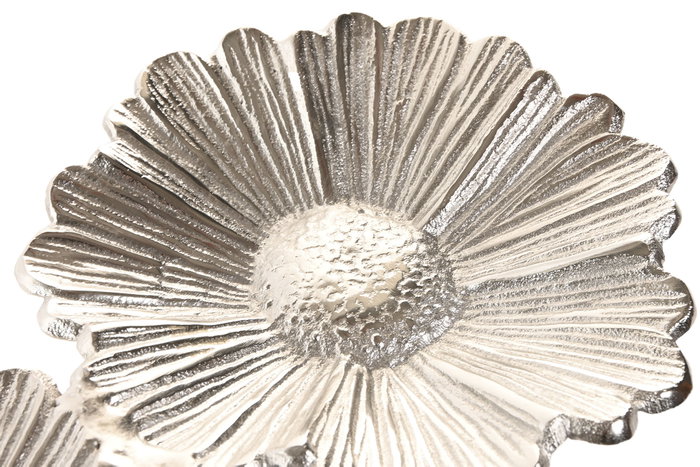 DKD Home Decor Bandeja Vaciabolsillos Margarit Aluminio Plateada