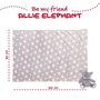 PERLETTI Peluche Elefante Allie 22cm con Manta Suave 120x80cm