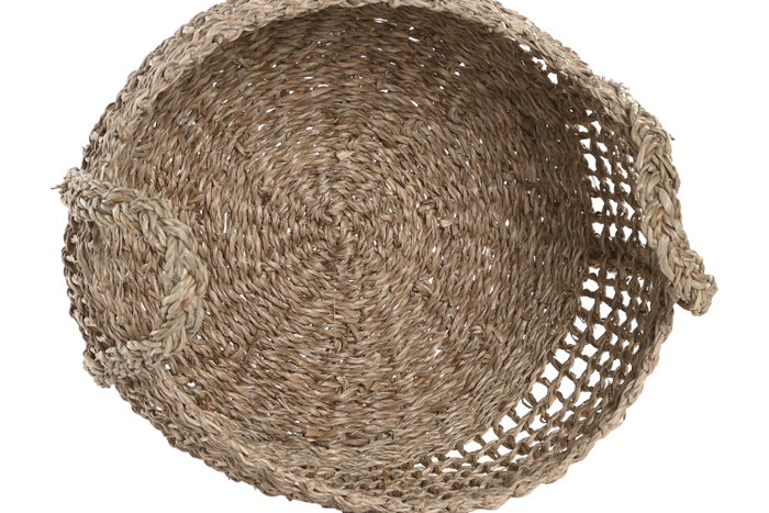 DKD Home Decor Set de 2 Cestas de Seagrass Natural 40x40x28 cm