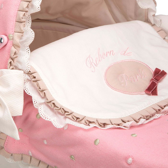 Muñecas Arias Coche Capota Reborn de Paris 42x72x93 cm con bolso