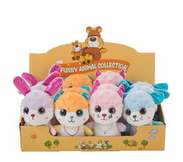 Creaciones Llopis Display 12 Animalitos Burbu Ojos 16cm. 4 Surtido