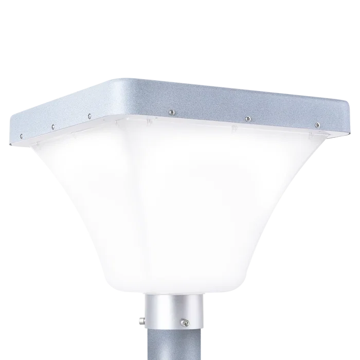 SolarTech Farola LED Solar Rectangular para Jardín 45W, Sensor Crepuscular, Mando a Distancia, IP65, Blanco Frío 6000K