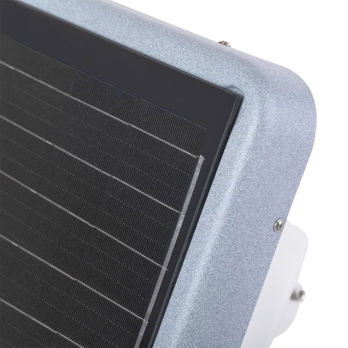 SolarTech Farola LED Solar Rectangular para Jardín 45W, Sensor Crepuscular, Mando a Distancia, IP65, Blanco Frío 6000K