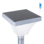 SolarTech Farola LED Solar Rectangular para Jardín 45W, Sensor Crepuscular, Mando a Distancia, IP65, Blanco Frío 6000K