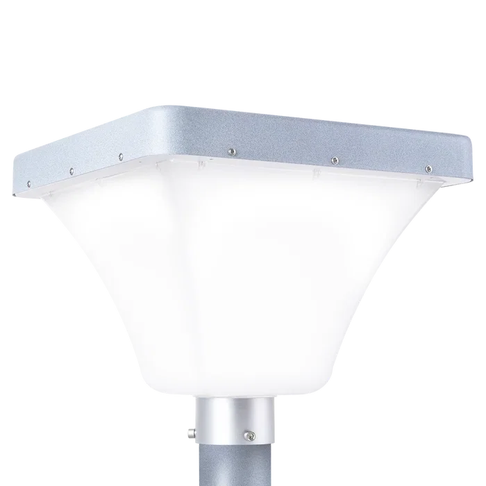 SolarTech Farola LED Solar Rectangular para Jardín 45W, Sensor Crepuscular, Mando a Distancia, IP65, Blanco Frío 6000K