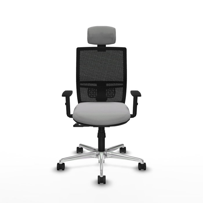 PIQUERAS Y CRESPO Silla de oficina Yunquera con mecanismo Sincro, Gris claro y Negro PIQUERAS Y CRESPO Silla de oficina Yunquera con mecanismo Sincro, Gris claro y Negro