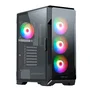 Keep Out XC-901 PRO Torre ATX Gaming con Panel de Cristal Templado ARGB, 4 Ventiladores PWM ARGB Incluidos, USB-C, Compatible con E–ATX, ATX, Micro-ATX e ITX (Negro)