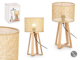 Giftdecor Lámpara Sobremesa Pantalla Natural Cilindro 45 cm (Set de 4)