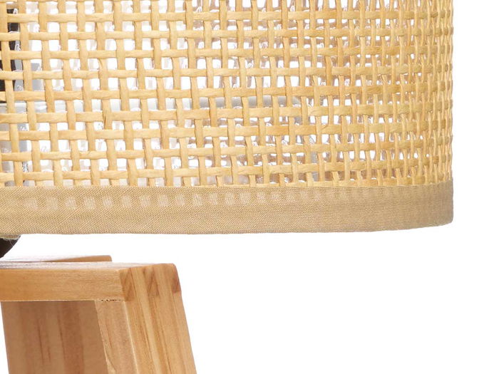 Giftdecor Lámpara Sobremesa Pantalla Natural Cilindro 45 cm (Set de 4)