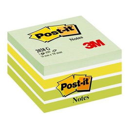 Post-It Cubo de Notas Multicolor 5x90 Hojas 76x76mm Tonos Verde Pastel