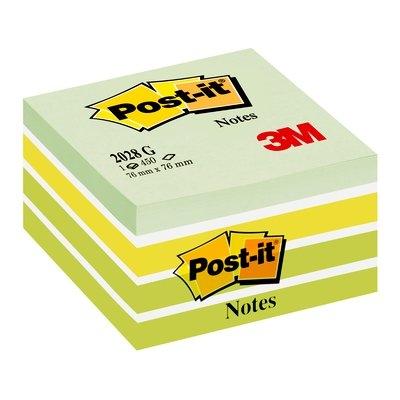 Post-It Cubo de Notas Multicolor 5x90 Hojas 76x76mm Tonos Verde Pastel Post-It Cubo de Notas Multicolor 5x90 Hojas 76x76mm Tonos Verde Pastel