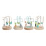 DKD Home Decor Juego de Laberinto de Animales en Madera, 4 Surtido