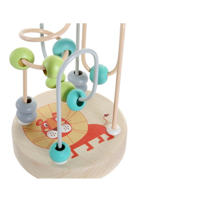 DKD Home Decor Juego de Laberinto de Animales en Madera, 4 Surtido