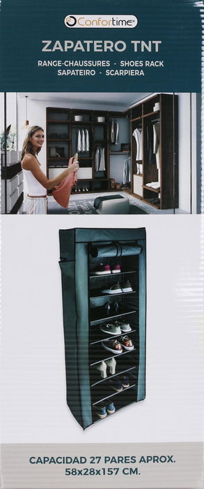 Confortime Zapatero de Entrada, Mueble con 8 Cajones, Dimensiones: 58.4 cm (Alto) x 24.7 cm (Largo) x 8.5 cm (Ancho), Peso 6.4 kg, Ideal para Organización del Hogar (3 Unidades)