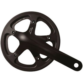 Shimano Alfine FC-S501 Juego de bielas y plato Hollowtech II, aluminio 170mm, 45 dientes, negro con protector de cadena