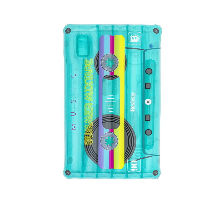 Bestway Colchoneta Hinchable Retro Cassette Multicolor 104x168 cm
