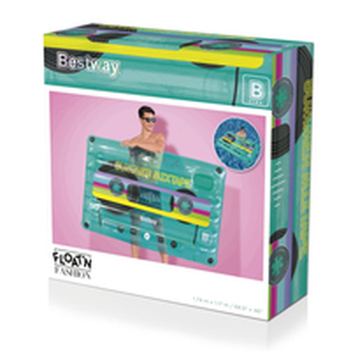 Bestway Colchoneta Hinchable Retro Cassette Multicolor 104x168 cm