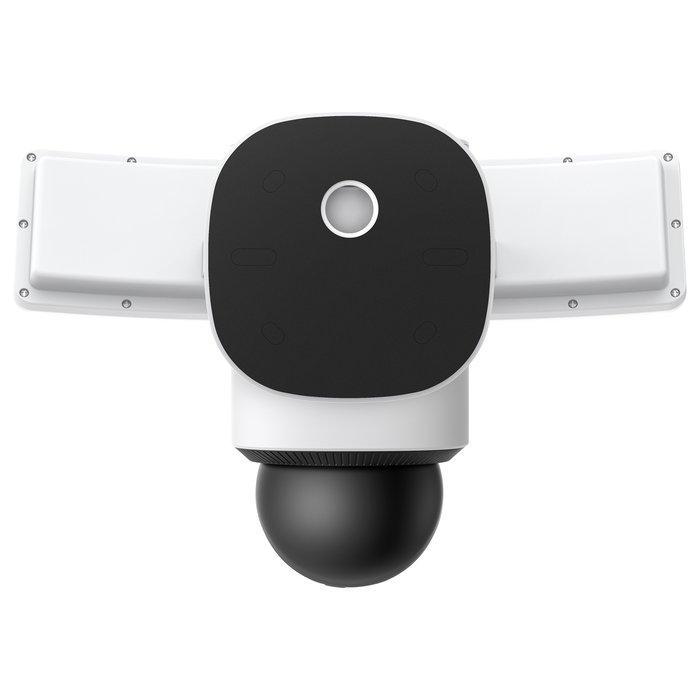 EUFY Floodlight E340: Cámara de Seguridad con Foco y Cámara Doble de 360°, 2000 Lúmenes, Wi-Fi, IP65, Compatible con HomeBase 3, Alexa, Sin Cuota Mensual