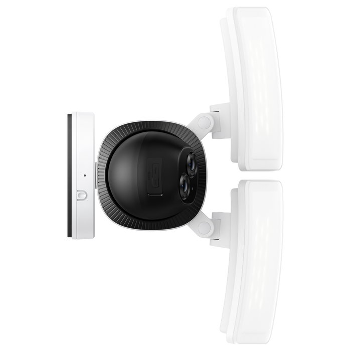 EUFY Floodlight E340: Cámara de Seguridad con Foco y Cámara Doble de 360°, 2000 Lúmenes, Wi-Fi, IP65, Compatible con HomeBase 3, Alexa, Sin Cuota Mensual