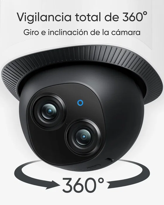 EUFY Floodlight Camera E340 con cámara doble, giro de 360° e iluminación de 2000 lúmenes
