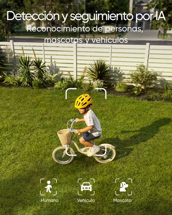 EUFY Floodlight Camera E340 con cámara doble, giro de 360° e iluminación de 2000 lúmenes