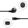 Generico Cable de alimentación Schuko C13 1.2m Negro