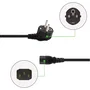 Cable de Alimentación Schuko a IEC C13, 1.2m, Negro - Con Protección Integral (Cortocircuito, Sobrecarga) - Certificaciones CE, FCC, ROHS