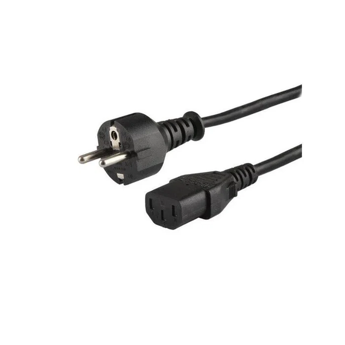Cable de Alimentación Schuko a IEC C13, 1.2m, Negro - Con Protección Integral (Cortocircuito, Sobrecarga) - Certificaciones CE, FCC, ROHS