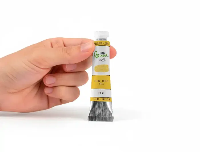 Liderpapel Pintura al Óleo Tubo de Aluminio 20 ml Color Amarillo