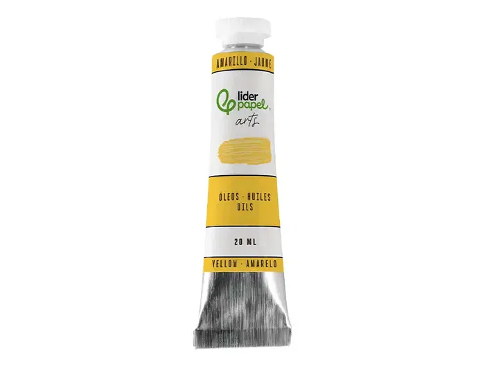 Liderpapel Pintura al Óleo Tubo de Aluminio 20 ml Color Amarillo