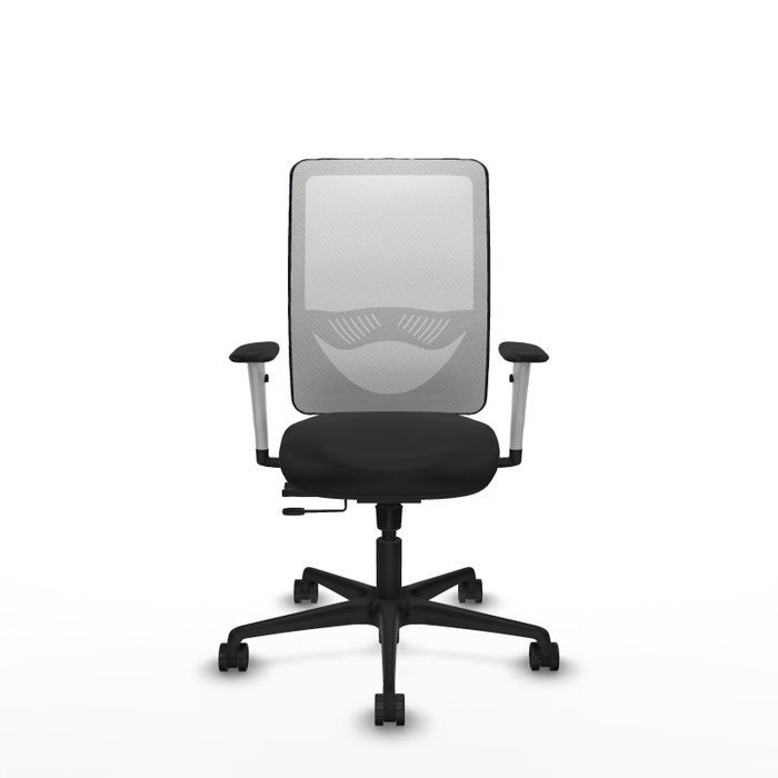 PIQUERAS Y CRESPO Silla de oficina Zulema con mecanismo Sincro/Traslack, Negro y Blanco