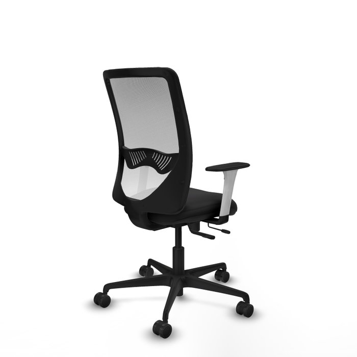 PIQUERAS Y CRESPO Silla de oficina Zulema con mecanismo Sincro/Traslack, Negro y Blanco