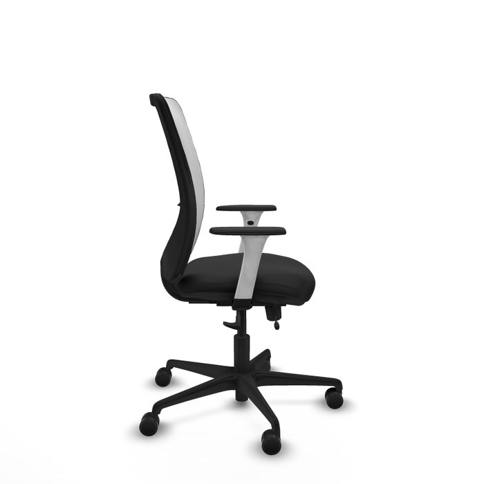 PIQUERAS Y CRESPO Silla de oficina Zulema con mecanismo Sincro/Traslack, Negro y Blanco
