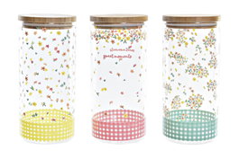 DKD Home Decor Bote de Borosilicato Vichy Sweet 1400ml