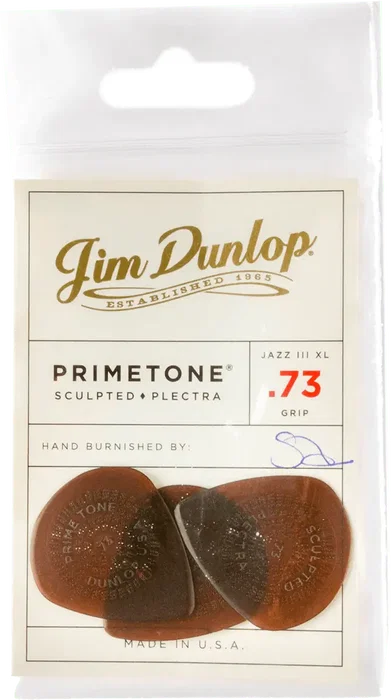 Dunlop Púas Primetone Sculpted Plectra Jazz III XL - 0,73 mm (Pack 3)