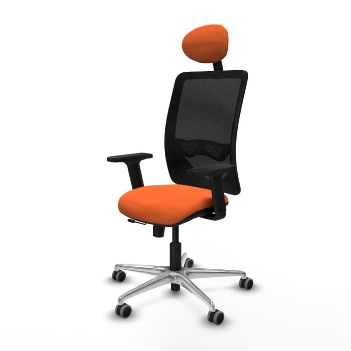 PIQUERAS Y CRESPO Silla de oficina Zulema Naranja y Negro