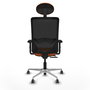 PIQUERAS Y CRESPO Silla de oficina Zulema Naranja y Negro